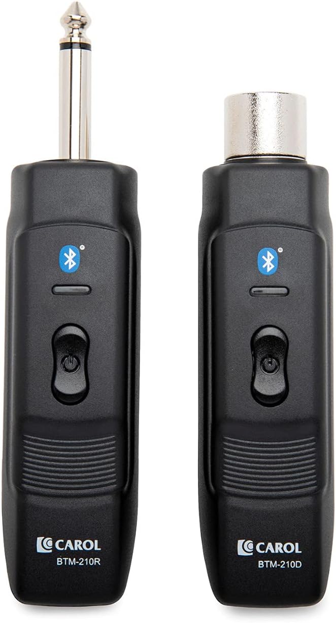 Knox Gear Microphone Bluetooth Wireless Module Adapter, Transmitter and Receiver System for Dynamic Microphones, XLR and 1/4 Type Connectors for PA and Condenser Microphones, Professional Studio Audio