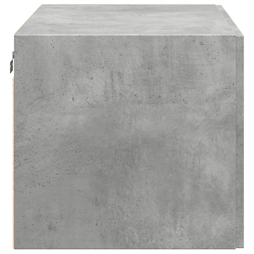 Mobiletto Pensile da Parete Grigio Cemento 80x42,5x40 cm