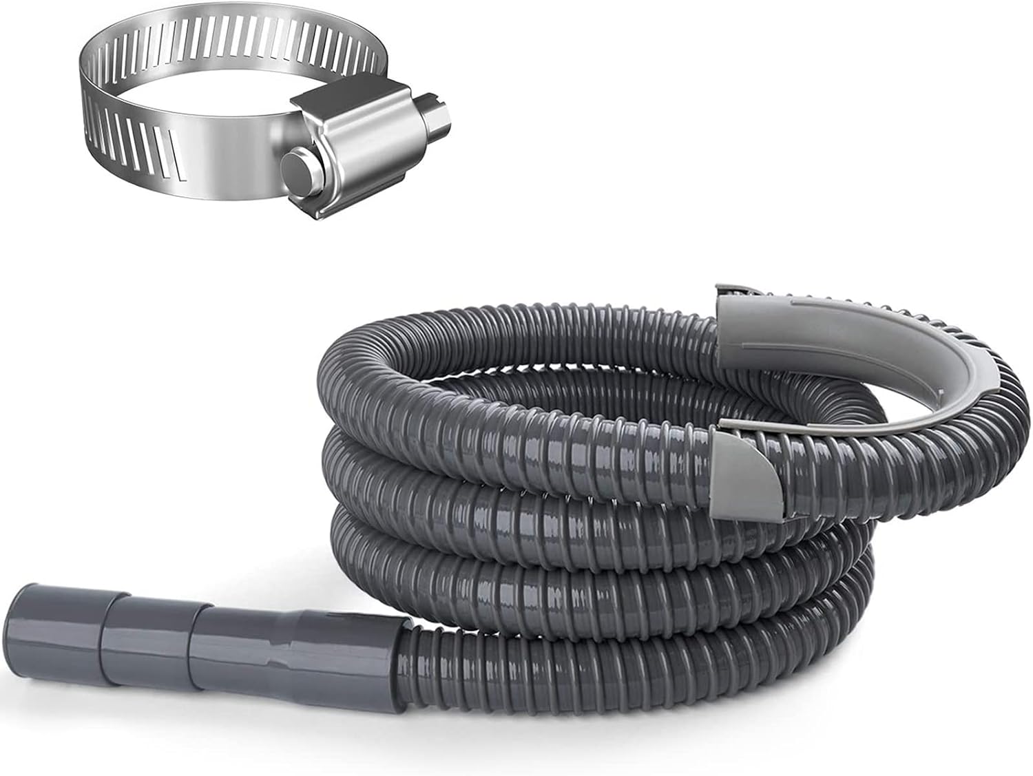 12FT Washing Machine Drain Hose, Universal Washer Drain Hose Extension Kit with Clamp, Flexible Discharge Hose for Most Washer Machine