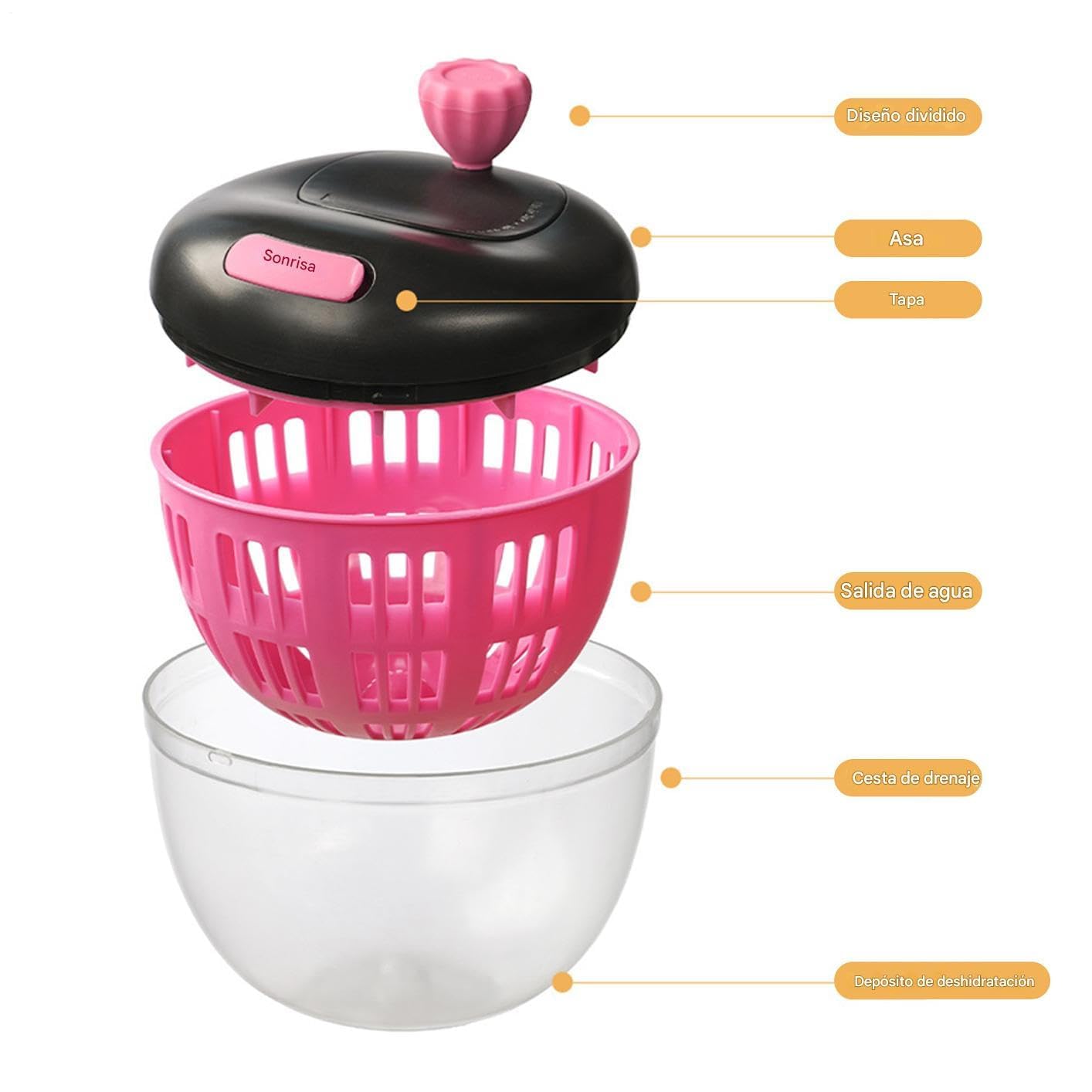 essoreuse à salade, Bassine à vaisselle avec base stable for la cuisine, les voyages et préparation