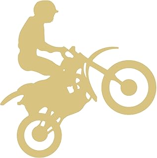 Dirt Bike Cutout Unfinished Wood Door Hanger Motocross Kids Room MDF Shape Canvas Style 2