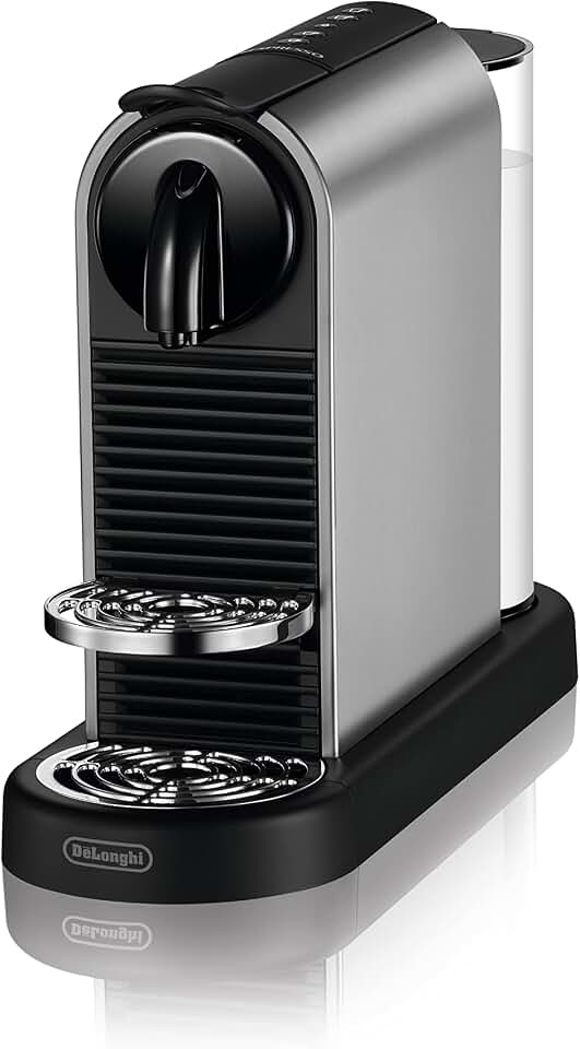 Nespresso De'Longhi CitiZ Platinum EN220.T, Cafetera de Cápsulas, Cafetera de Cápsulas Monodosis, 4 Tamaños de Taza, 19 Bares de Presión, 1260W, Titan