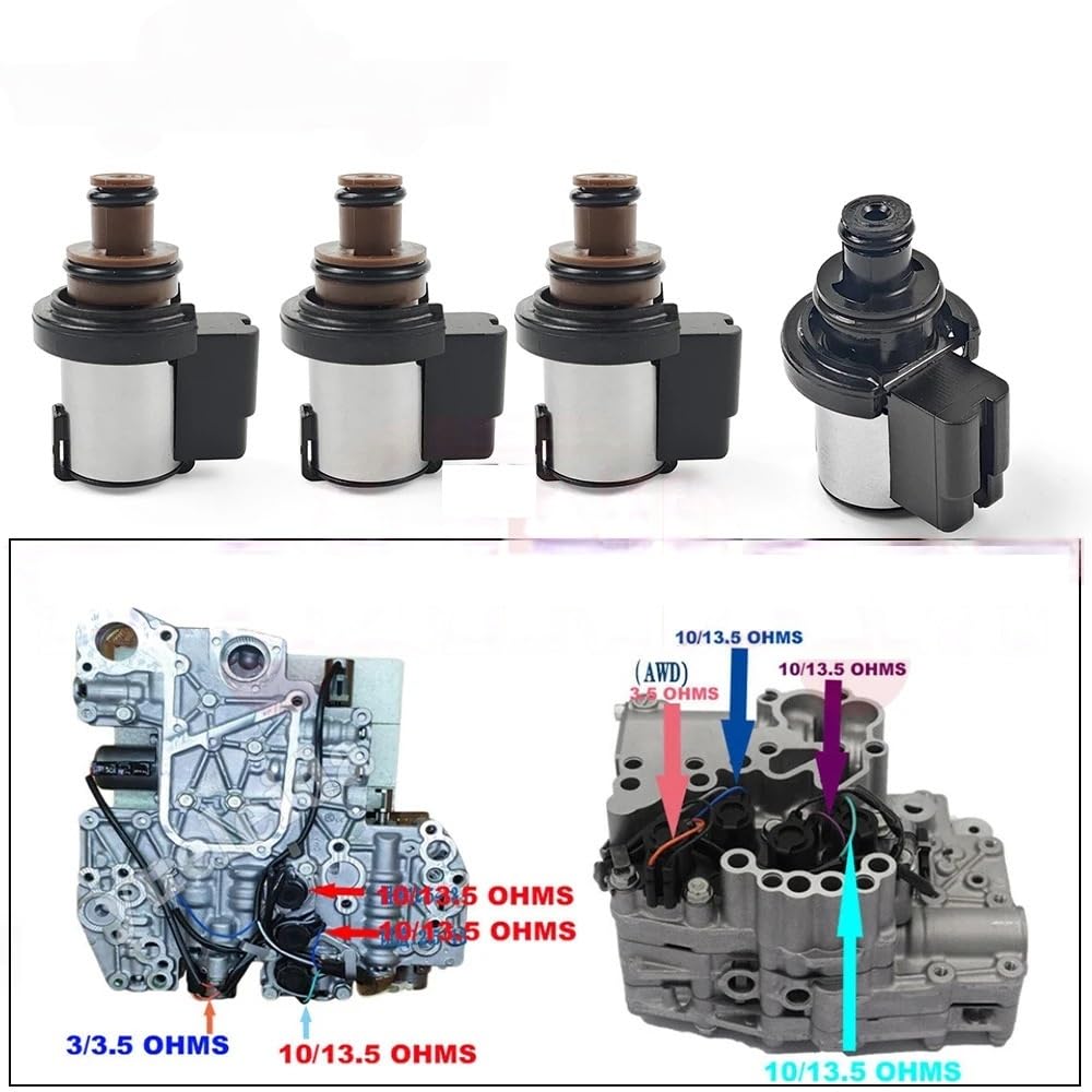 Solenoid konwertera Zestaw TR690 TR580 przemiennik momentu obrotowego zawór elektromagnetyczny blokujący 31825-AA050 31825 AA050 pasuje do Subaru Lineartronic AWD Zawór solenoidalny