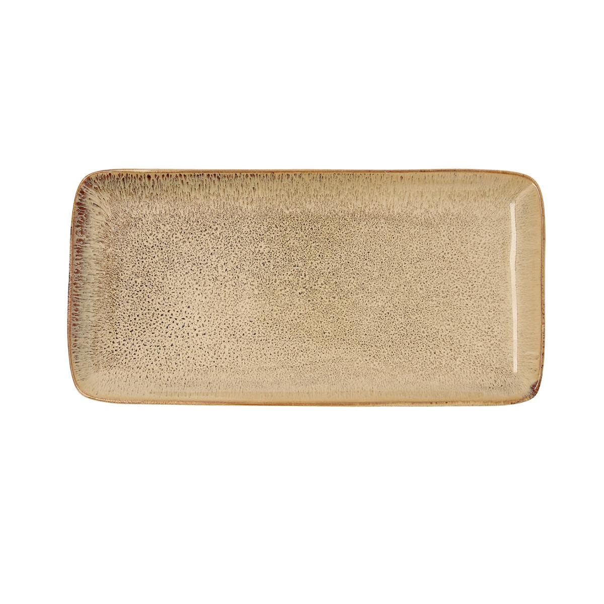 Bidasoa Set de 6 Fuente Rect 28X14 Cm Ikonic de Gres 28 x 14cm | Marrón, Gres, forma rectangular, acabado brillo, 28 x 14cm