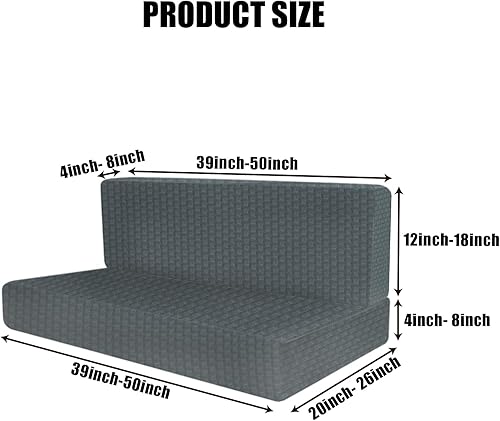 Miniatura 7 de Fundas de cojín para asiento de autocaravana, elásticas y duraderas, ideales para banco de autocaravana (1 funda de respaldo y 1 funda de banco),