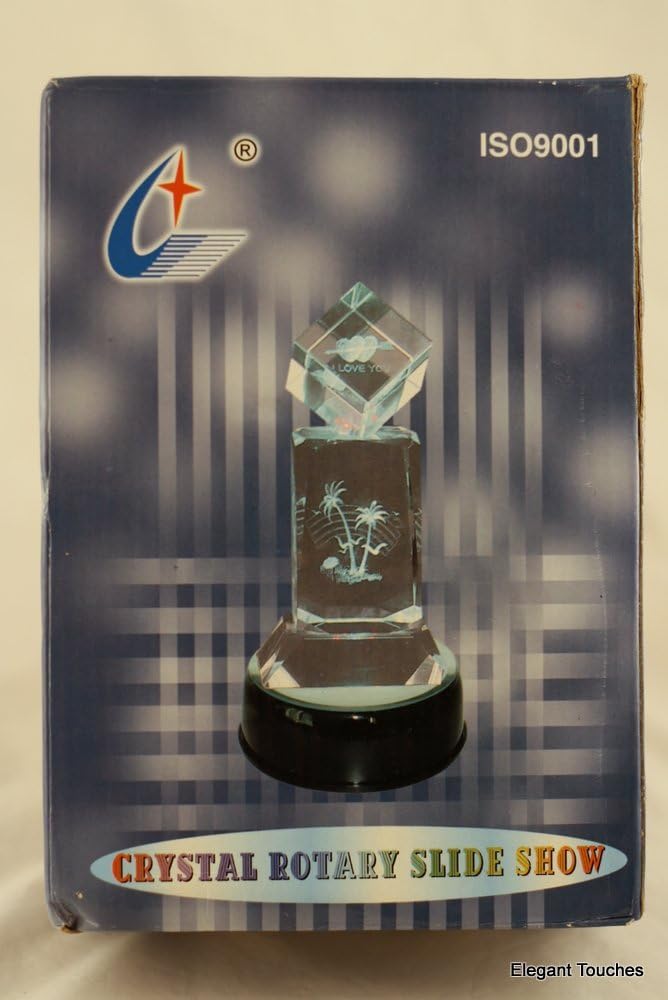 Multifunctional Adjustable Crystal Rotary Slide Show Lighted Display Unit Model ISO9001