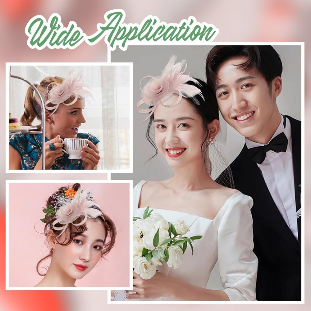 arricraft Women Tea Party Headband Hats for Women Wedding Church Headwear - Image 5