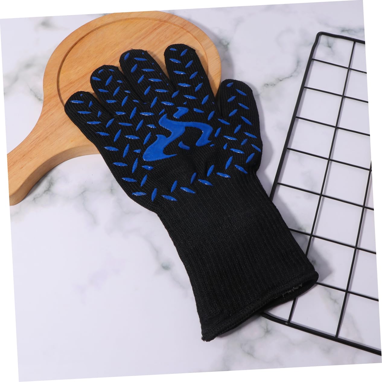 LIFKOME 3pièces De Cuisine Isolant Thermique Mitaine De Four Antidérapante La Chaleur pour Cuisson - Et Four Motif pour Pâtisserie Et Barbecue