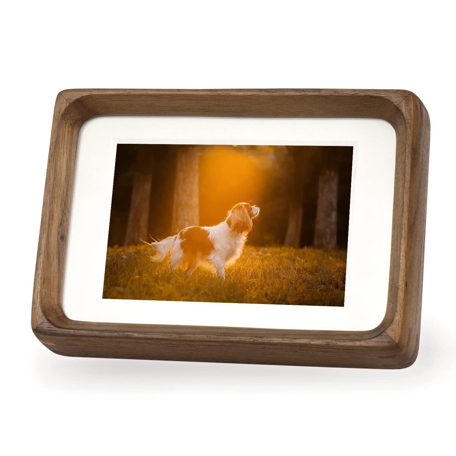 Amazon.com - MDICN Wood Picture Frame with Mat, Desk or Wall