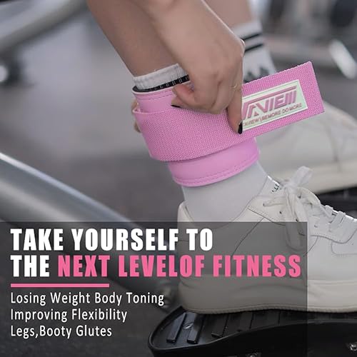 Miniatura 4 de TAVIEW Correas de tobillo para máquina de cable para gimnasio - Correas de tobillo de cable - Puños acolchados para tobillos para patadas de glúteos