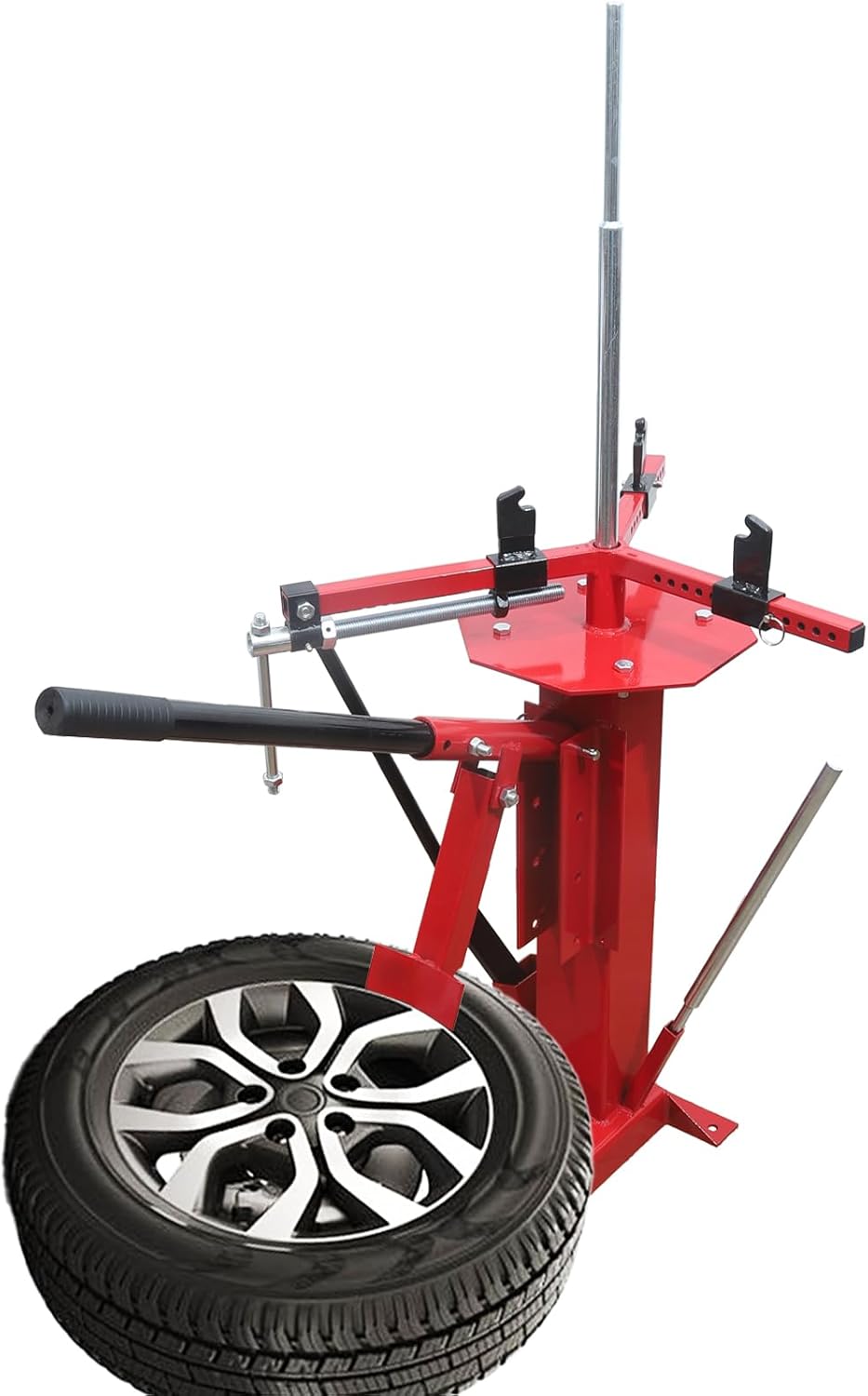 Portable Steel Multifunctional Manual Tire Changer Machine, Hand Tire Bead Breaker for Motorcycles, Go-Karts, Trailers, Bikes, ATVs, Trucks with Rim Sizes from 4" to 16.5"