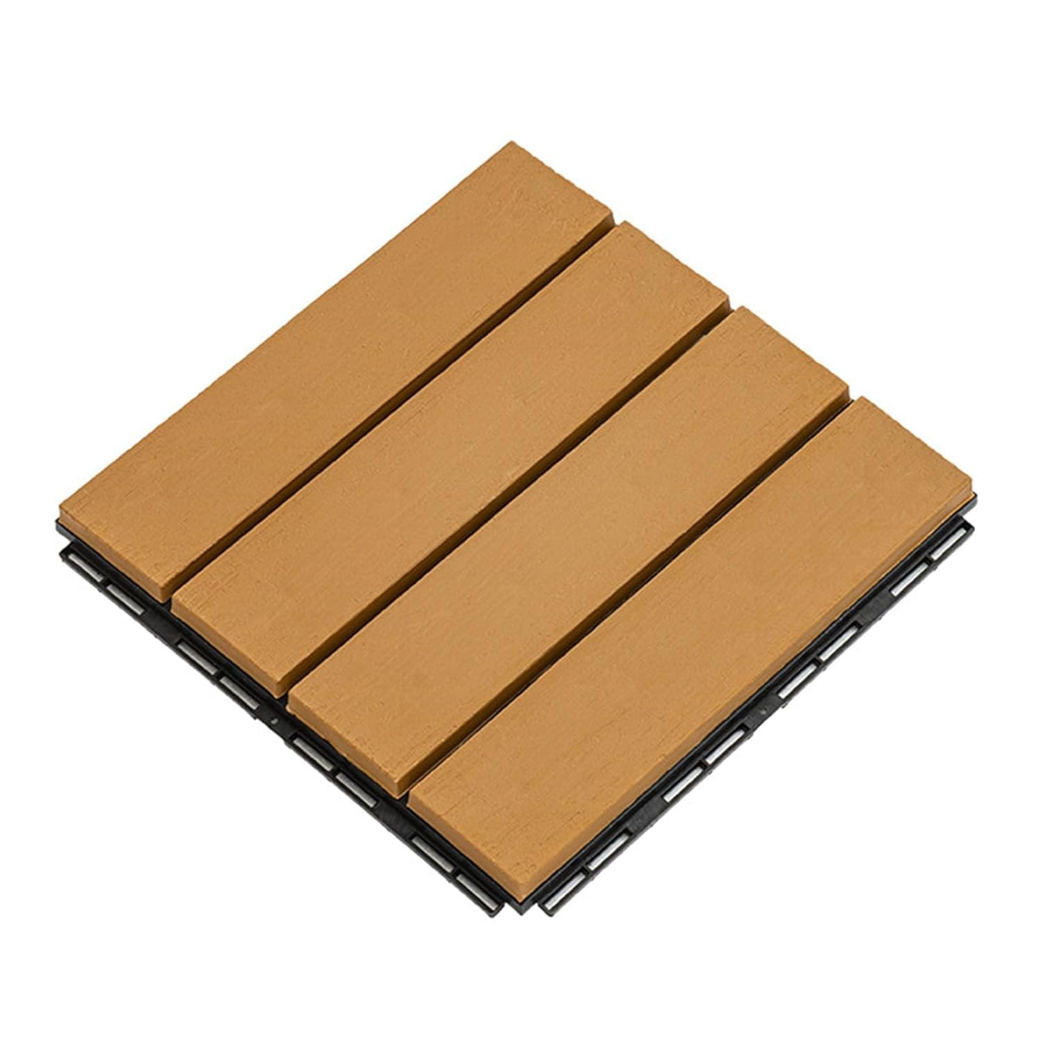 Dalles et lames de terrasse en composite, Tuiles de terrasse emboîtables en bois Bois de café 9/18 pcs(Wood,18 Pcs)