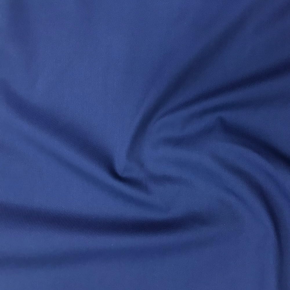 EU Fabrics Polycotton Drill Upholstery Fabric - Polyester and Cotton Blend Fabric - Dressmaking Twill Material for Workwear, Table Covers, Draping, and Uniforms (Navy, Sample 10CM X 10CM)