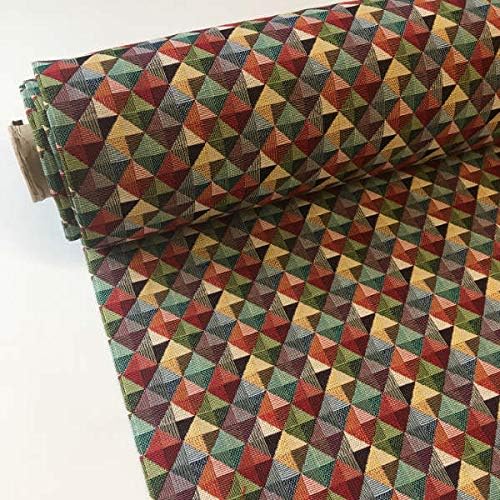 Kt KILOtela - Upholstery Fabric - Jacquard Gobelin - Size: 100 cm length x 280 cm width, Triangles, Small, 100 x 280 cm - Image 3