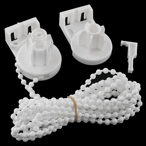 Miniatura 2 de ZZLZX 1 juego de cuentas de cabeza de control de sombra enrollable (5 tornillos) gancho de posicionamiento de 0.98 pulgadas (0.984 in) con cierre de