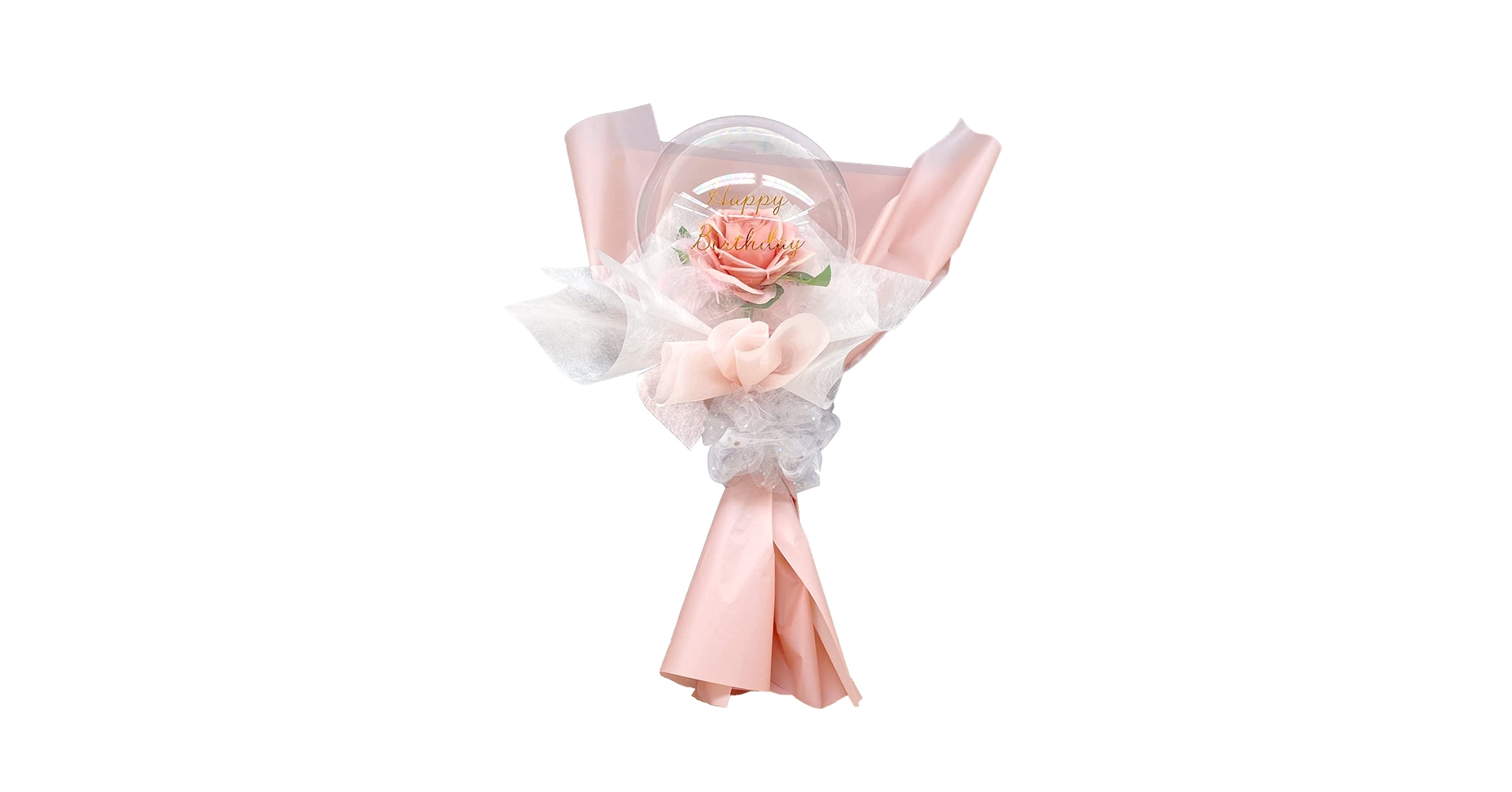 フラワーバルーン Amazon | フラワーバルーン（一輪） アクアピンクローズ花束