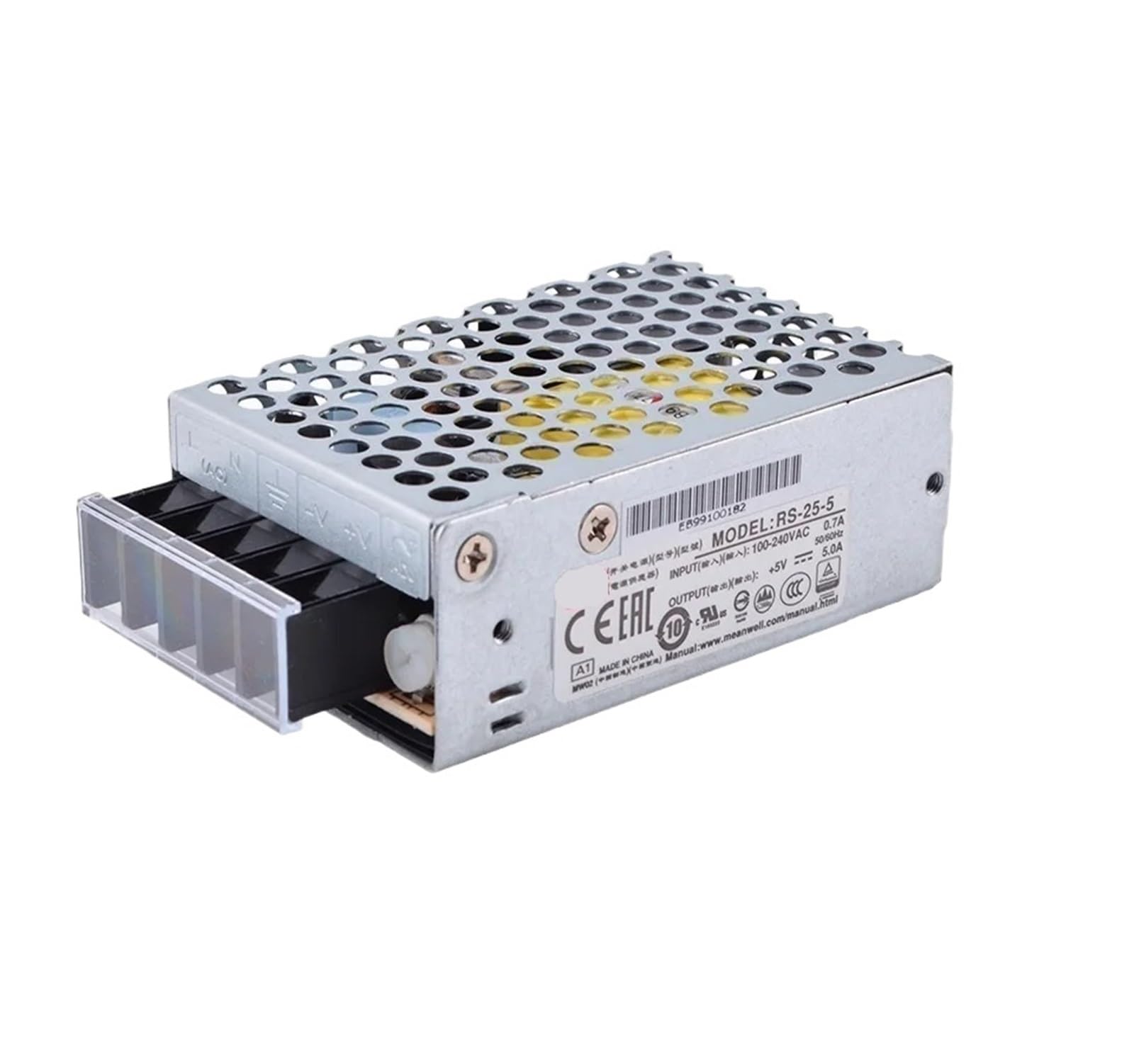 LEOTNNDQ RS-25-3.3 RS-25-5 RS-25-12 RS-25-15 RS-25-24 RS-25-48 25W Single Output Switching Power Supply(RS-25-5)