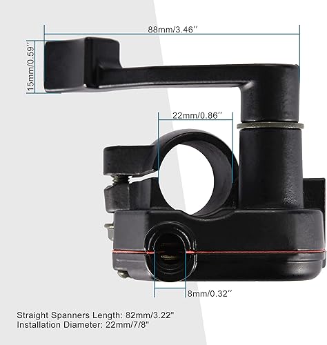 Miniatura 2 de GOOFIT Palanca de acelerador universal de 78 pulgadas de 0.866 in, mango de control de pulgar de repuesto para 50cc 70cc 90cc 110cc 125cc 250cc ATV