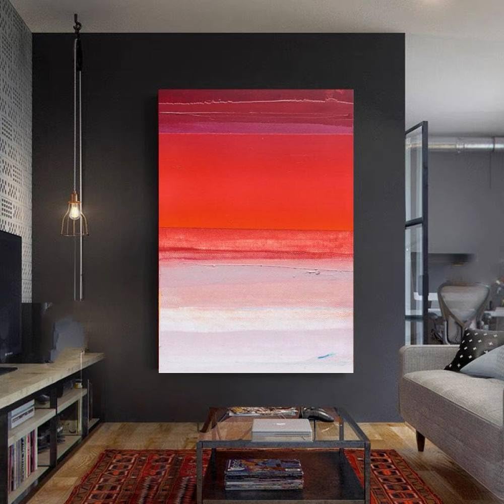 Peinture sur toile salon et chambre à coucher dégradé fait main