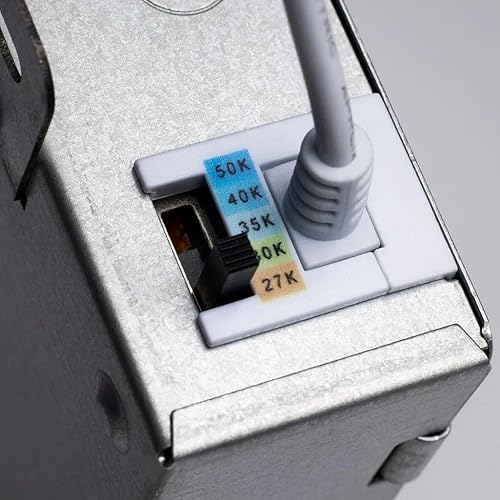 Miniatura 7 de Satco S11873 6 pulgadas 12W CCT seleccionable bajo perfil cuadrado retroceso deflector downlight con controlador remoto en estilo utilitario