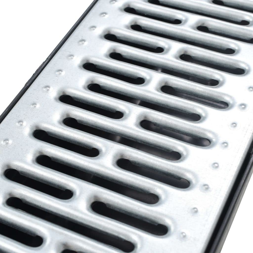 Canalette di Drenaggio 3 pz Acciaio Zincato 3 m,Ferramenta per la Riparazione di impianti Idraulici,Articoli per idraulica-142877