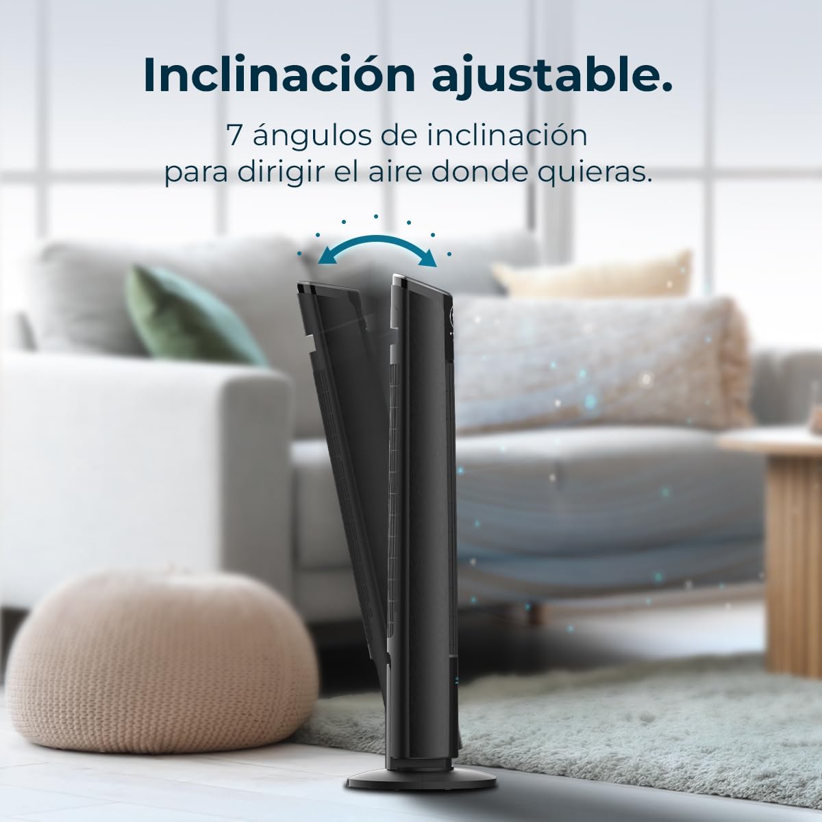 Cecotec Ventilateur Colonne EnergySilence 9250 Skyline Smart Tilt 45 W | 42 Pouces, 3 Vitesses, 4 Modes de Fonctionnement, Minuterie Programmable 12 Heures, Oscillation Automatique 70°