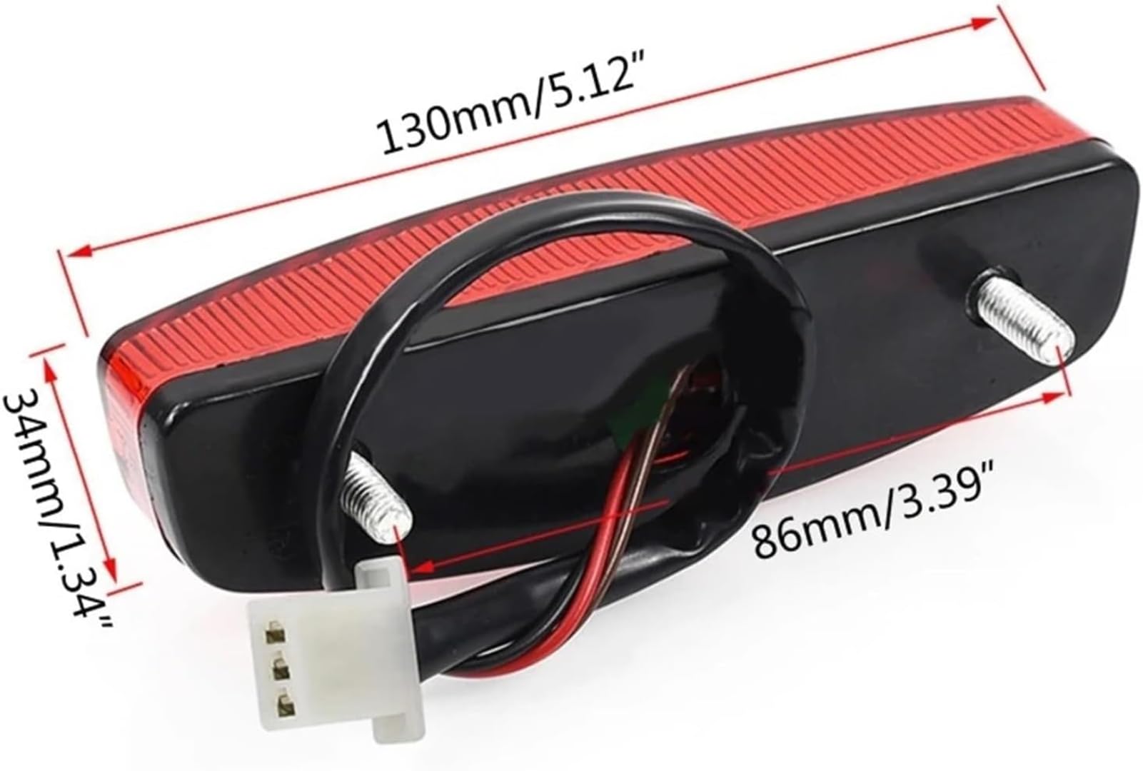 Fanale posteriore per moto Per ATV Fuoristrada Luce freno posteriore a LED 3 fili 12V Luce freno stop luce targa posteriore moto luce diurna