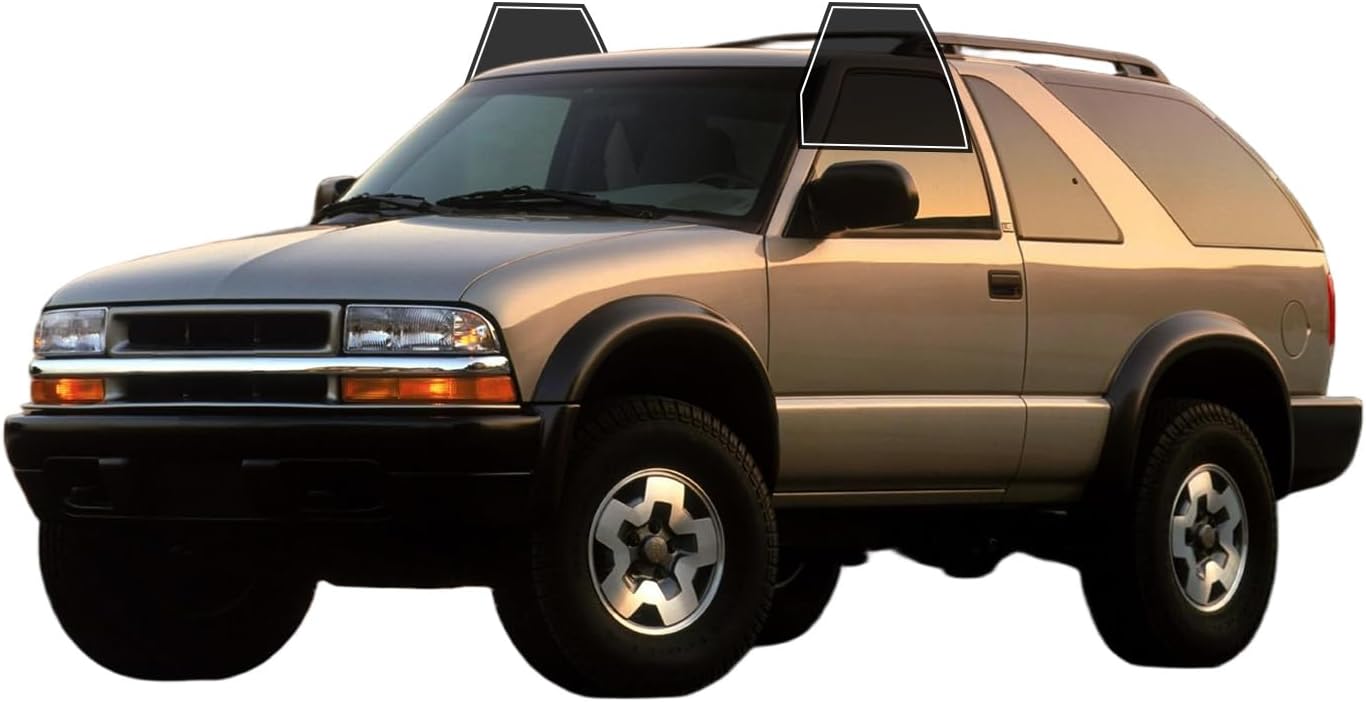 AUTOTEK Precut Window Tint Film for Chevrolet Blazer 2door 1995-2003 Front Row Window 10% VLT 2Ply Anti-Shatter, UV Block, Privacy Protection, Easy Install, No Trimming Needed,Heat & Glare Reduction