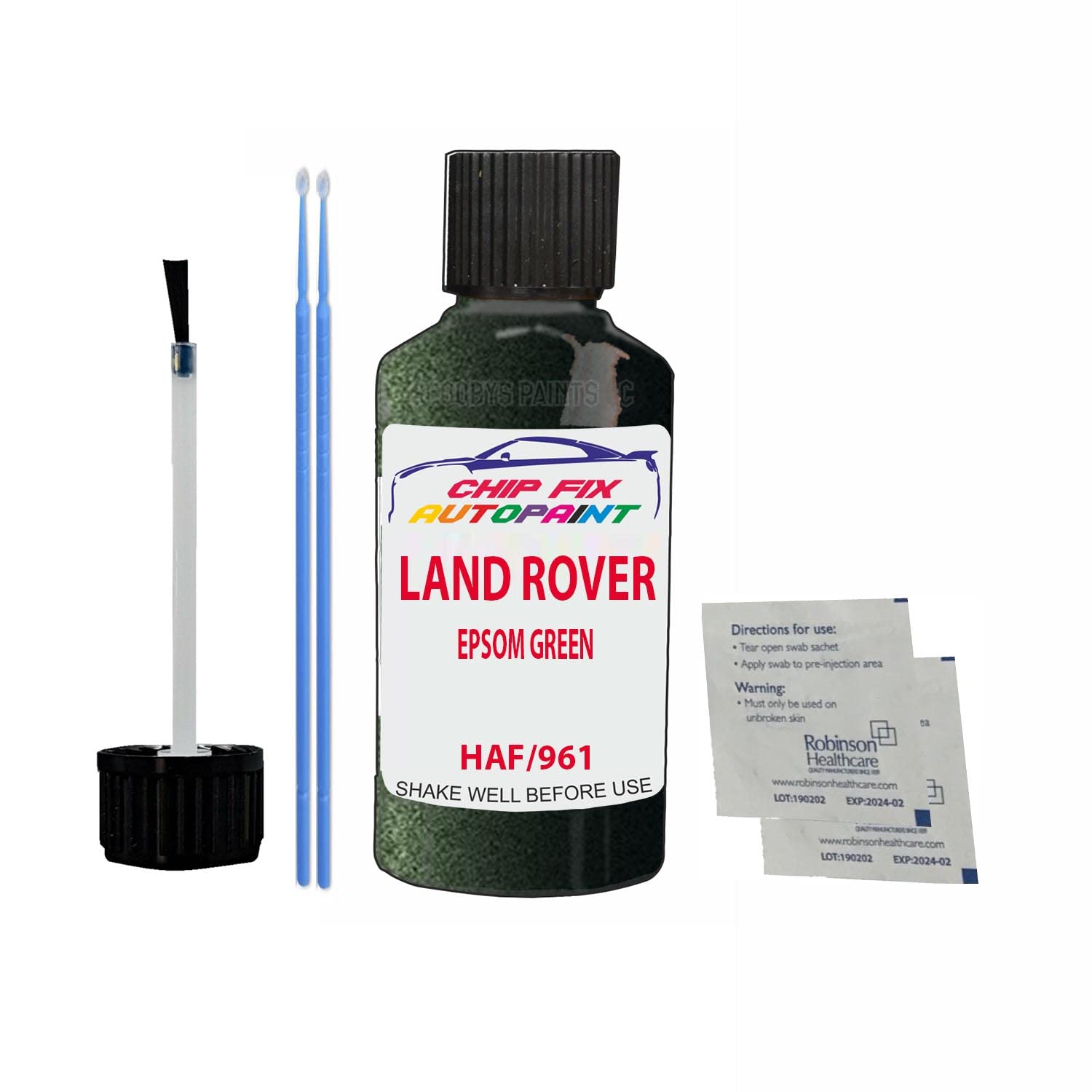 Scoobys Paints Back In The Mix Epsom Green Touch Up Paint For Land Rover Discovery Haf 1994-2005 30Ml Bottle Brush Scratch Stone Chip Repair Pen