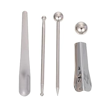 HEALLILY 1 Set/ 5 PCS Tile Caulk Finishing Tool Metal Grout Coating Pressing Removal Tool DIY