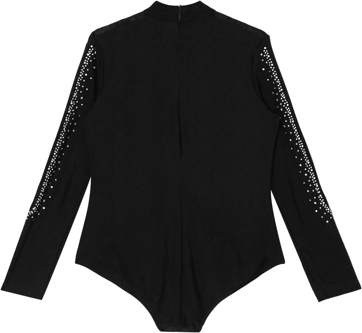 ranrann Kids Boys Sparkly Latin Dance Romper Top Tango Samba Dance Bodysuit Shirt Long Sleeve Gymnastics Leotard