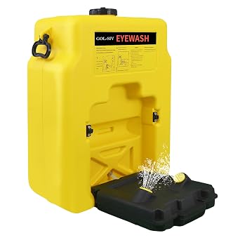 14 Gallon OSHA Approved Eyewash Stations - Portable Emergency Eye Wash Stations Wall Mounted,First Aid Eyewash Station Unit,Lasting for 15 Minute53L