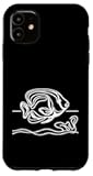 iPhone 11 Line Art Fish & Ichthyologist Bicolor Parrotfish Case