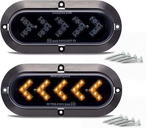 (Paquete de 2) Combo de 25 luces traseras de freno y direccionales para camiones de remolque