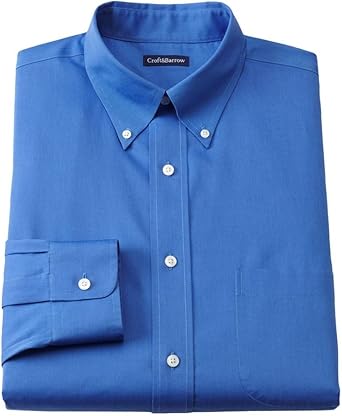 Cotton Button Down Collar Dress Shirt 