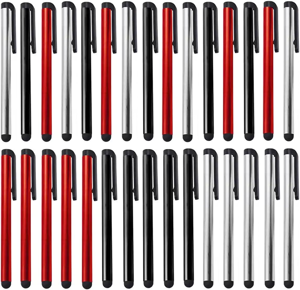 Premium [30Pack] Stylus Compatible with Canon EOS M5 EF-M Custom Digital Slim Touch Pen for Your Capacitive Touch Screen! (Black Silver RED)