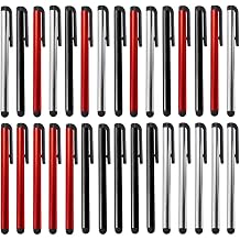 Premium 30 Pack Stylus Compatible with BlackBerry Z20 Custom Digital Slim Touch Pen for Your Capacitive Touch Screen! Black Silver RED