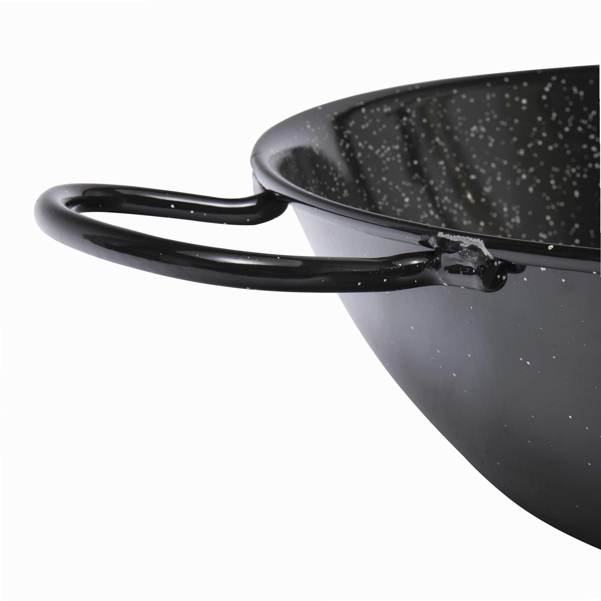 VAELLO - Plat à Paella Haut en Métal Émaillé - Plat de Cuisson Résistant, Accessoire Cuisine Extérieure Facile à Nettoyer - Poêle à Paella à 2 Poignées, Ø 60 cm