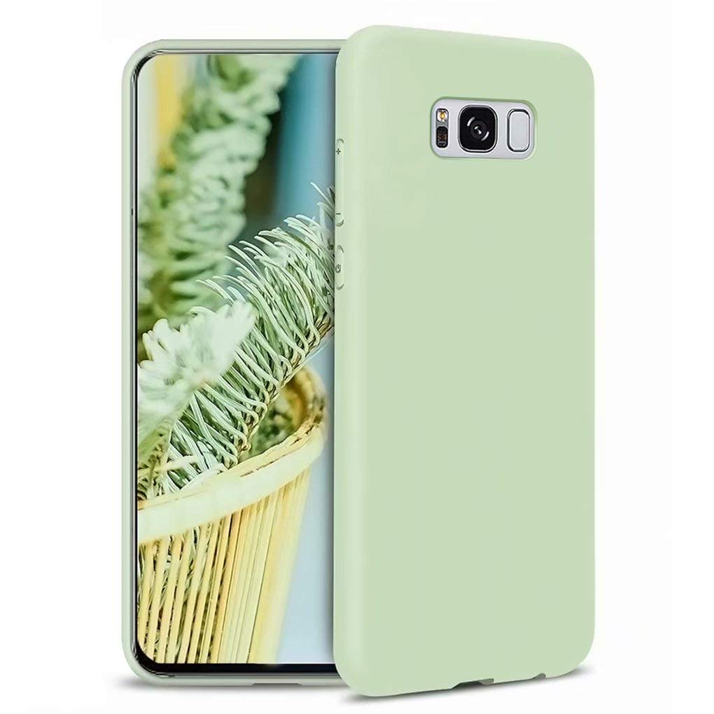NiaCoCo Compatible with Samsung Galaxy S8 Case Ultra Thin Anti Shockproof Cover PC Silicone Scratch Protective Phone Case for Samsung Galaxy S8 Phone Shell-Green