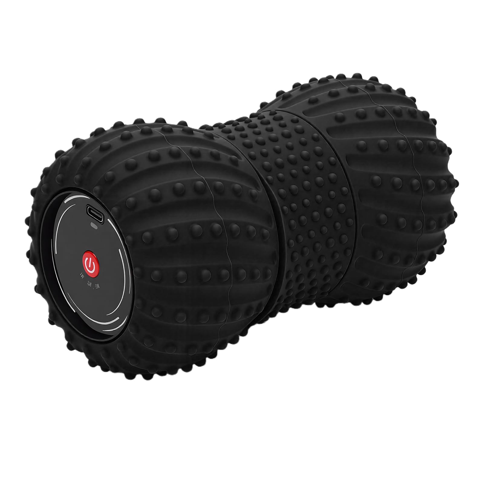 Zerodis Bola de Masaje Eléctrica de maní, Rodillo de Bola de Yoga Recargable con de Sonido Incorporado, para Masaje de Tejido Profundo y Liberación Miofascial (BLACK)
