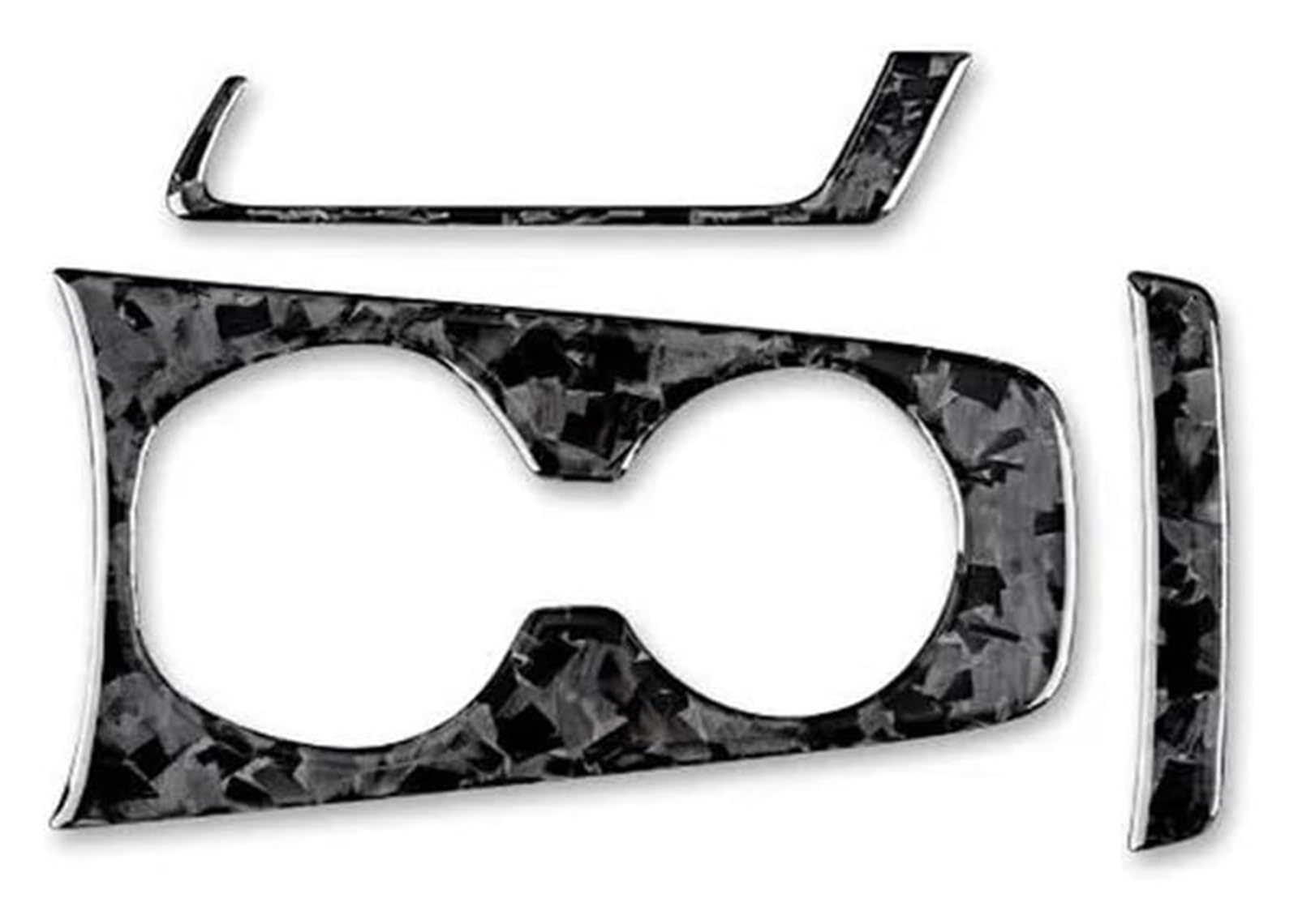 Decoration Interior Trim for Chevy for Camaro 2010-2015 Water Cup Holder Sticker Interior Centre Console Trim(Black)