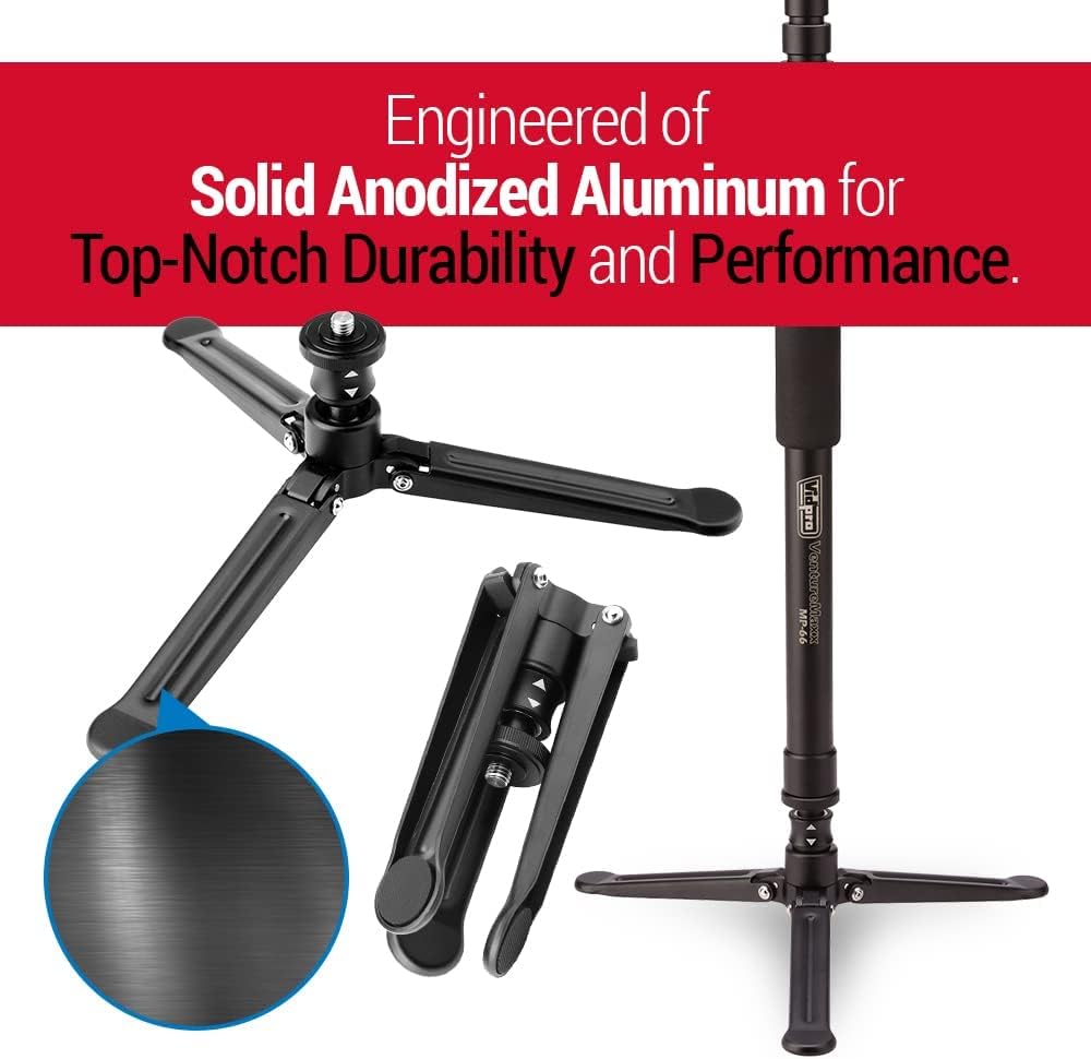 50% оƒƒ Dіѕсоunt Vidpro MP-66 VentureMaxx Series Professional 70-Inch Monopod with Air Lock - Lightweight Anodized Aluminum Camera Camcorder Support Stand Adjustable 5-Section with 3 Feet Base Includes Carrying Case Bеѕt Dеаl Vidpro MP-66 VentureMaxx Series Professional 70-Inch Monopod with Air Lock - Lightweight Anodized Aluminum Camera Camcorder Support Stand Adjustable 5-Section with 3 Feet Base Includes Carrying Case