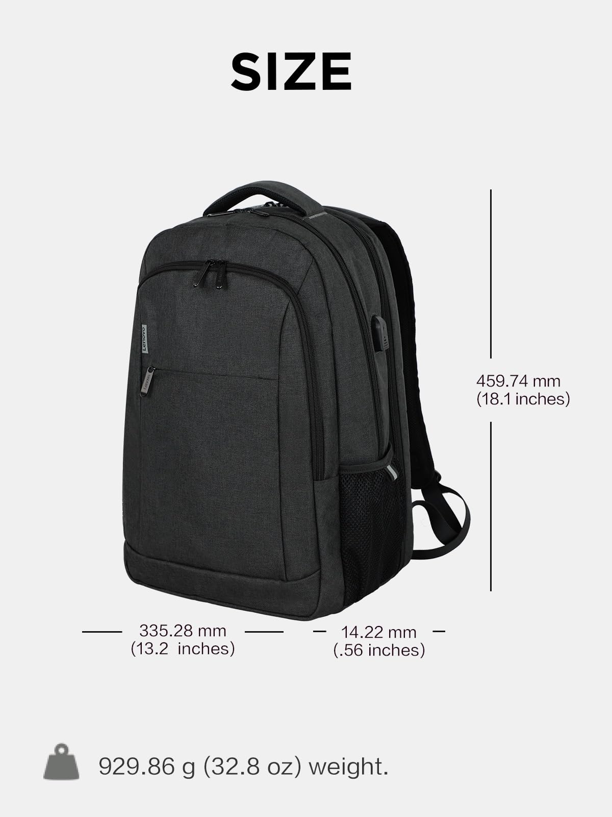 Lenovo Uni-Erwachsene Backpackb235b215 Laptop-Rucksack, Schwarz, 17 inch