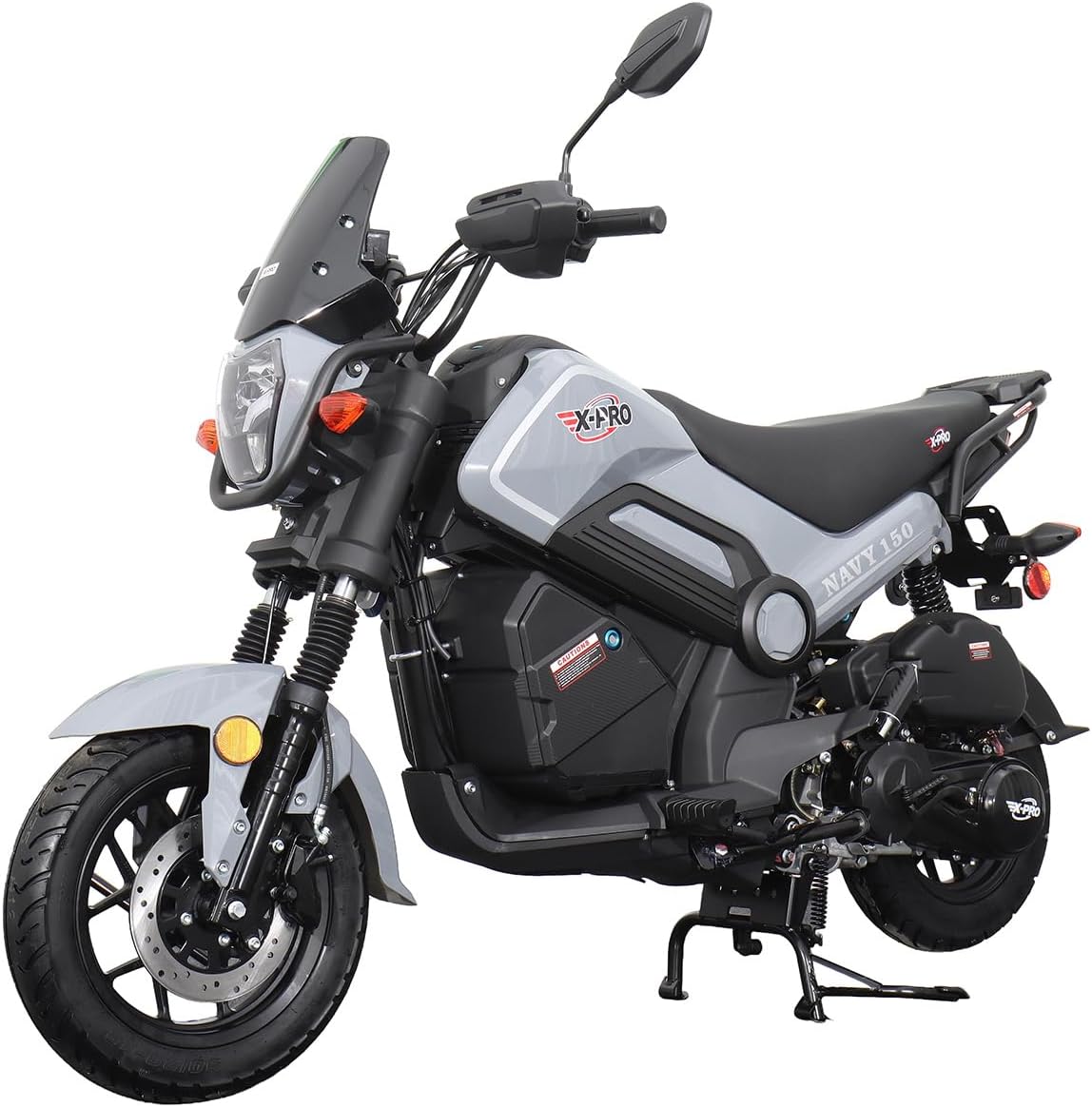 X‑PRO Navy 150cc Automatic Motorcycle – CVT Moped with Electric & Kick Start, LED Lights, Aluminum Wheels, 149.6cc Air‑Cooled Engine (Blue)