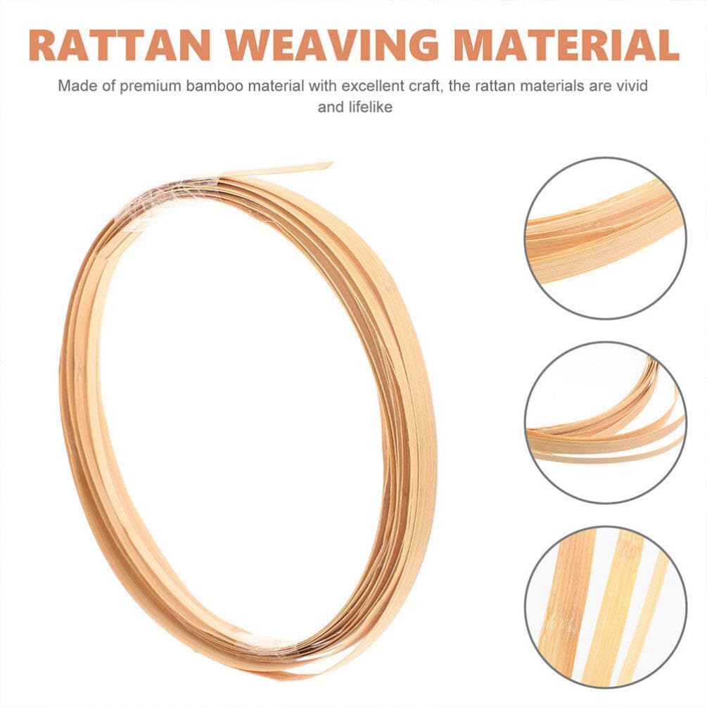 HOMSFOU 2 Bamboo Material Bamboo Rattan DIY Weaving Material DIY Basket Rattan Wooden Craft Sticks Weaving Strip Decor Wedding Decor Basket Repair - Image 3