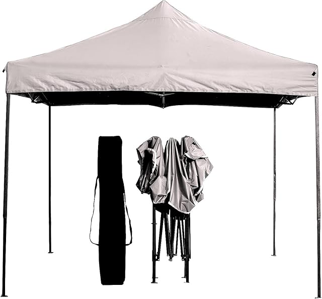 Heatwave Gazebos 3x3 Fully Waterproof Pop up Gazebo With Accessories - Beige
