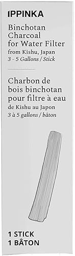 Miniatura 4 de XL Binchotan Charcoal de Kishu, Japón, barra purificadora de agua para agua de gran sabor, 1 barra, filtra 3-5 galones de agua