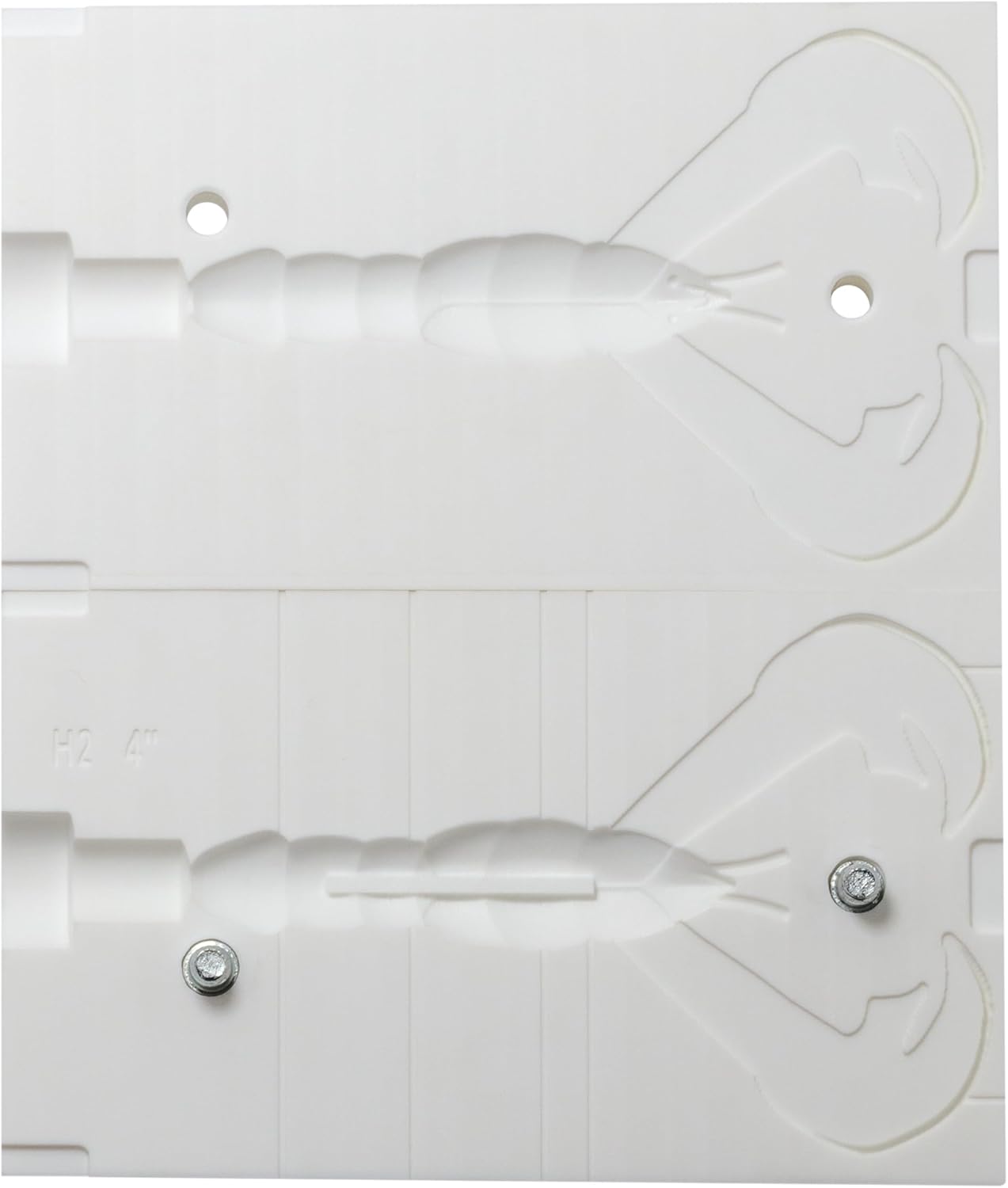 Generic Authentic Handmade Craw Bait Form 3.8"" Soft Plastic DIY Making, Medium, White