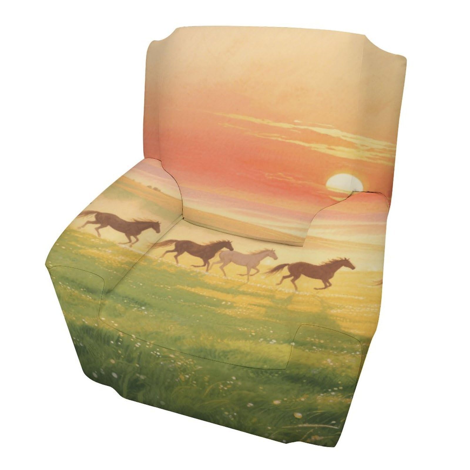 Fekiloot Style Grassland At Dawn Couch Cover Sofa Cover Sofa Slipcover