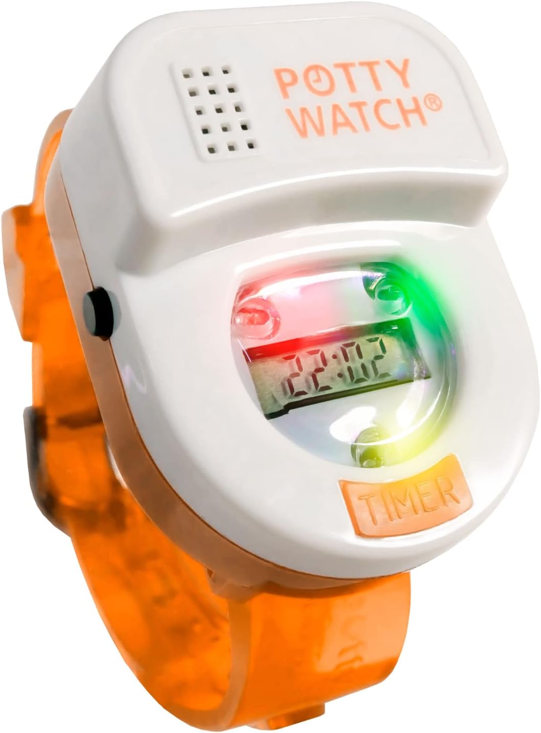 Potty Watch for Kids Potty Training - Potty Training Watch with 3 Fun Flashing Lights and Music - Water-Resistant Watch - Potty Watch Remind Kids Every 30, 60 or 90 Minutes - Orange